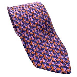 Robert Talbott Multicolor Silk Tie 3.5"x60" Made in‎ USA Hand Sewn Best of Class